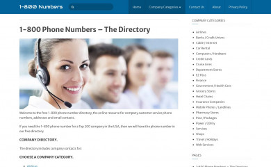 1800phonenumbers.org screenshot