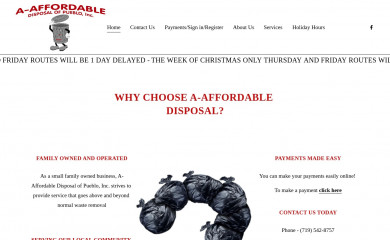 a-affordabledisposal.com screenshot