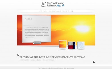 a1airconditioningkilleen.com screenshot