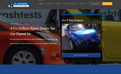 a1autobodylynnwood.com screenshot