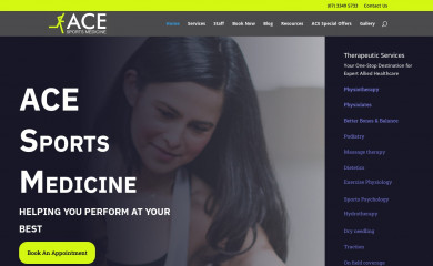 acesportsmedicine.com.au screenshot