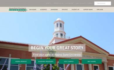 adams.edu screenshot