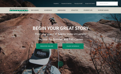 adams.edu screenshot