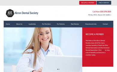 akrondentalsociety.org screenshot