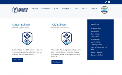 albertarowing.ca screenshot