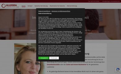 allegra-immobilien.de screenshot