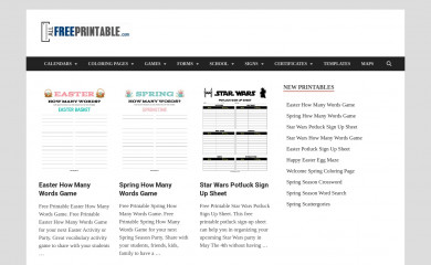 allfreeprintable.com screenshot