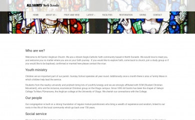 allsaintsdn.org.nz screenshot