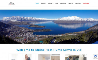 alpineheatpumps.co.nz screenshot