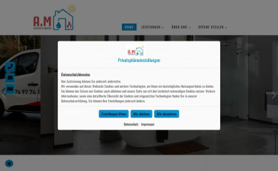 am-heizungsanitaer.de screenshot