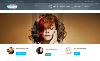 americanasalonandspa.com screenshot