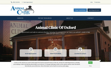 animalclinicofoxford.com screenshot