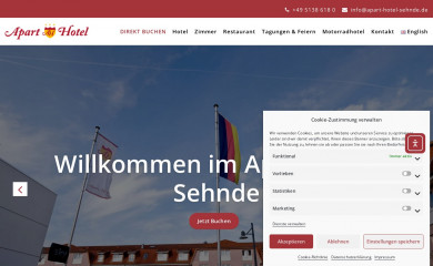 apart-hotel-sehnde.de screenshot