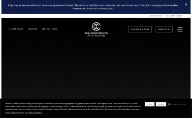 apartmentsatcitycenter.com screenshot