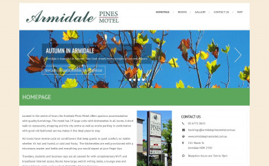 armidalepinesmotel.com.au screenshot