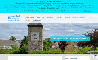 ashlandparkhoa.org screenshot