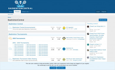 badmintoncentral.com screenshot
