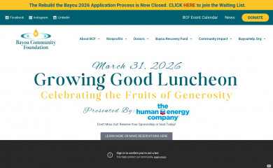 bayoucf.org screenshot