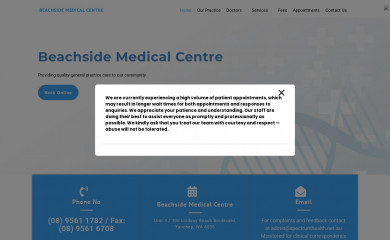 beachsidemedical.com.au screenshot