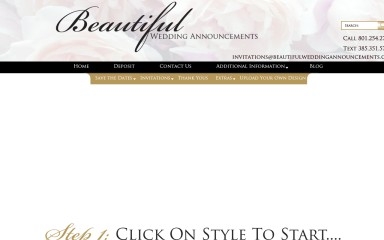 beautifulweddingannouncements.com screenshot