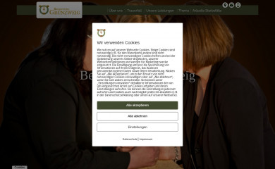 bestattung-gruenzweig.at screenshot