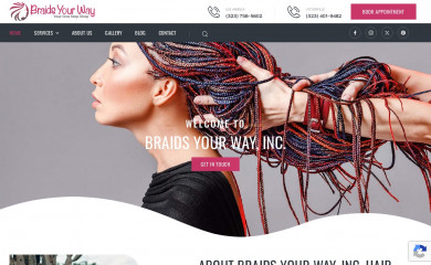 braidsyourwayinc.com screenshot