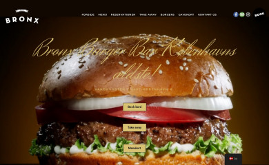 bronxburger.dk screenshot