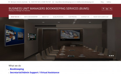 bumsbookkeeping.com screenshot