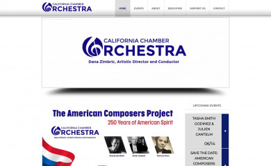 calchamberorchestra.org screenshot