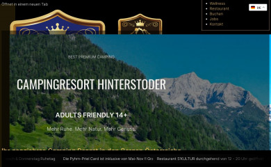 camping-hinterstoder.at screenshot