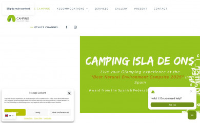 campingisladeons.com screenshot
