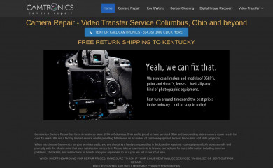 camtronicscamerarepair.com screenshot