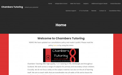 chamberstutoring.co.uk screenshot