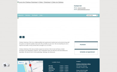 chelseavet.com.au screenshot