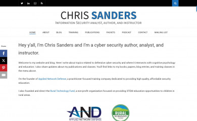 chrissanders.org screenshot