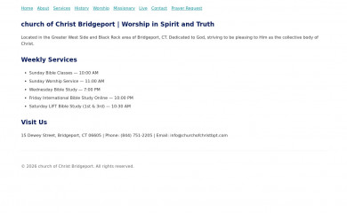 churchofchristbpt.com screenshot