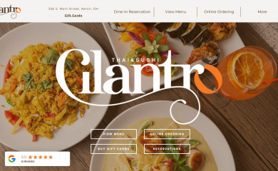 cilantrothai.com screenshot
