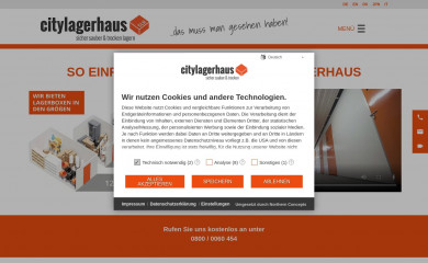 citylagerhaus.de screenshot