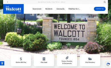 cityofwalcott.com screenshot
