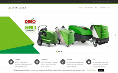 cleangreenpressurewashers.co.uk screenshot