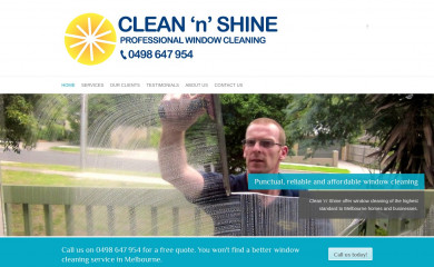 cleannshine.com.au screenshot