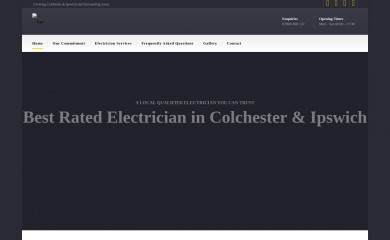 colchesterelectricians4hire.co.uk screenshot