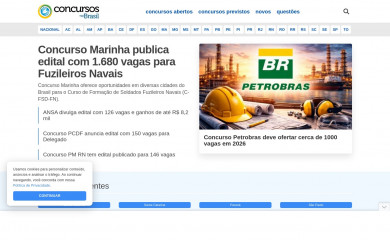 concursosnobrasil.com screenshot