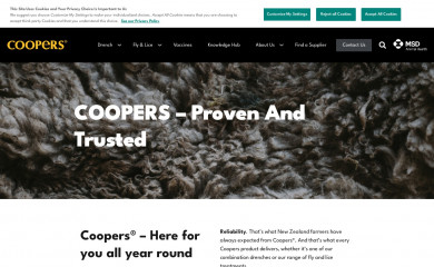 coopersanimalhealth.co.nz screenshot