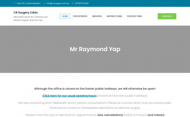 crsurgery.com.au screenshot