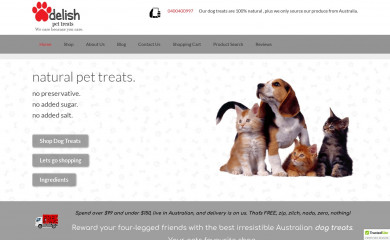 delishpettreats.com.au screenshot
