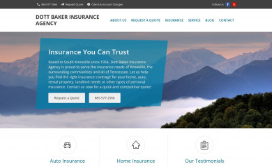 dottbakerinsurance.com screenshot