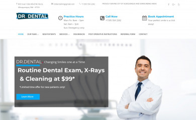 drdentalnm.com screenshot