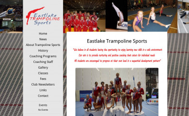 eastlaketrampolinesports.com.au screenshot
