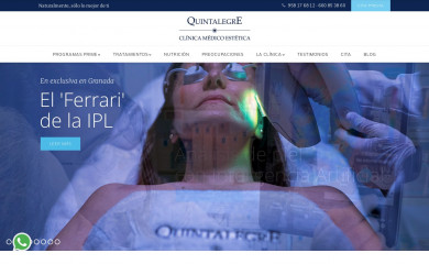 esteticaquintalegregranada.es screenshot